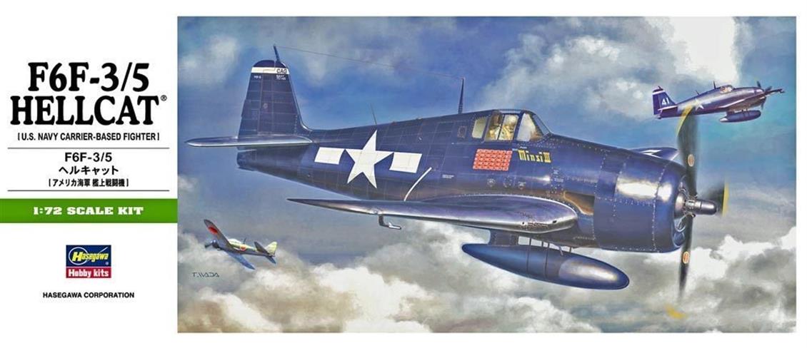 Hasegawa B11 00241 1/72 F6F-3/5 Hellcat Savaş Uçağı Demonte Plastik Maketi