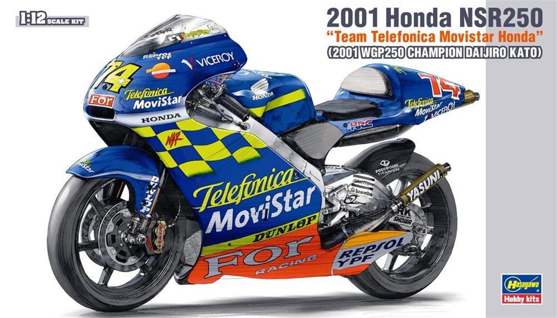 Hasegawa BK2 21502 1/12 Honda NSR250 2001 Motosiklet Demonte Plastik Maketi
