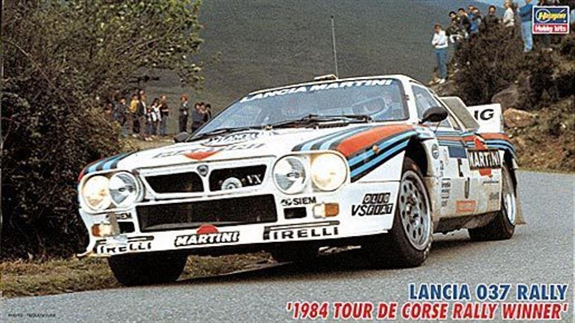 Hasegawa CR30 25030 1/24 Lancia 037 (1984 Tour De Corse Ralli Şampiyonu) Otomobil Demonte Plastik Maketi