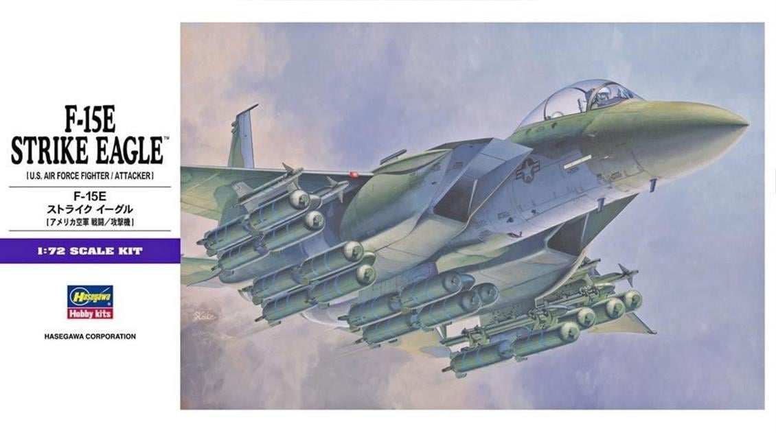 Hasegawa E10 00540 1/72 F-15E Strike Eagle Savaş Uçağı Demonte Plastik Maketi