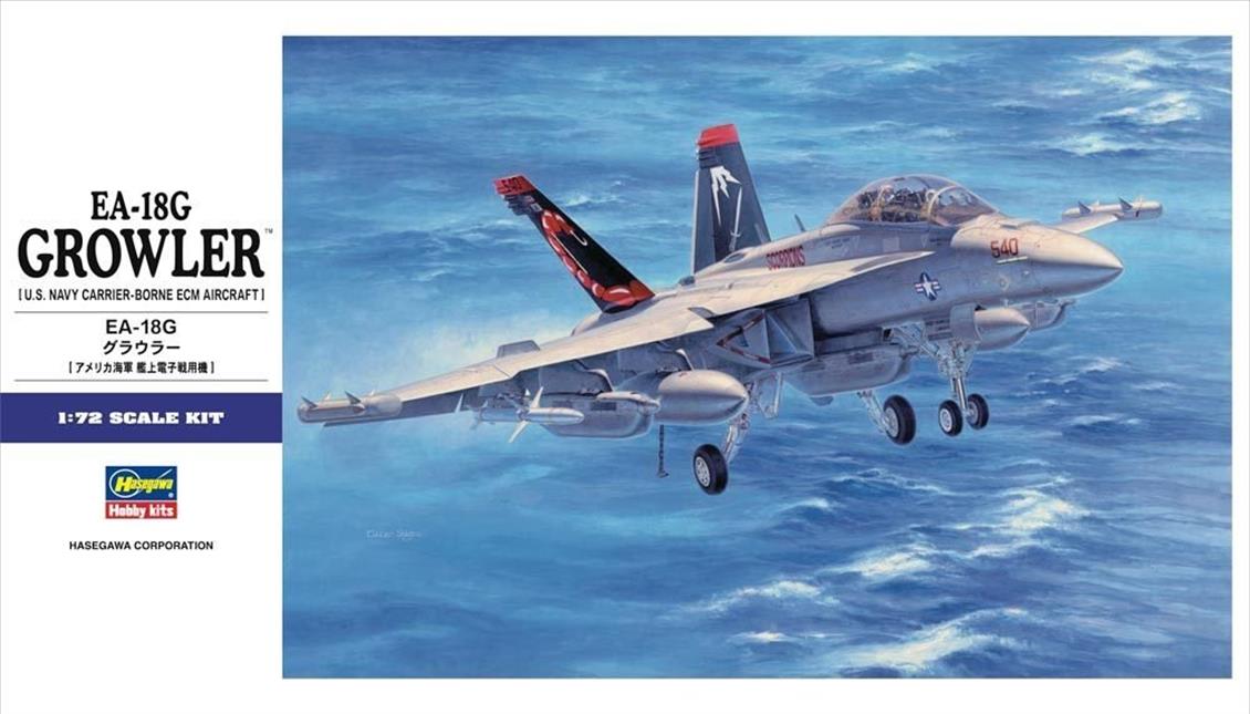 Hasegawa E38 01568 1/72 EA-18G Growler Savaş Uçağı Demonte Plastik Maketi