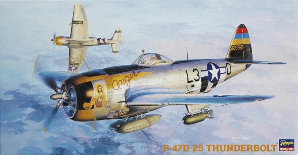 Hasegawa JT40 09140 1/48 P-47D-25 Thunderbolt Savaş Uçağı Demonte Plastik Maketi