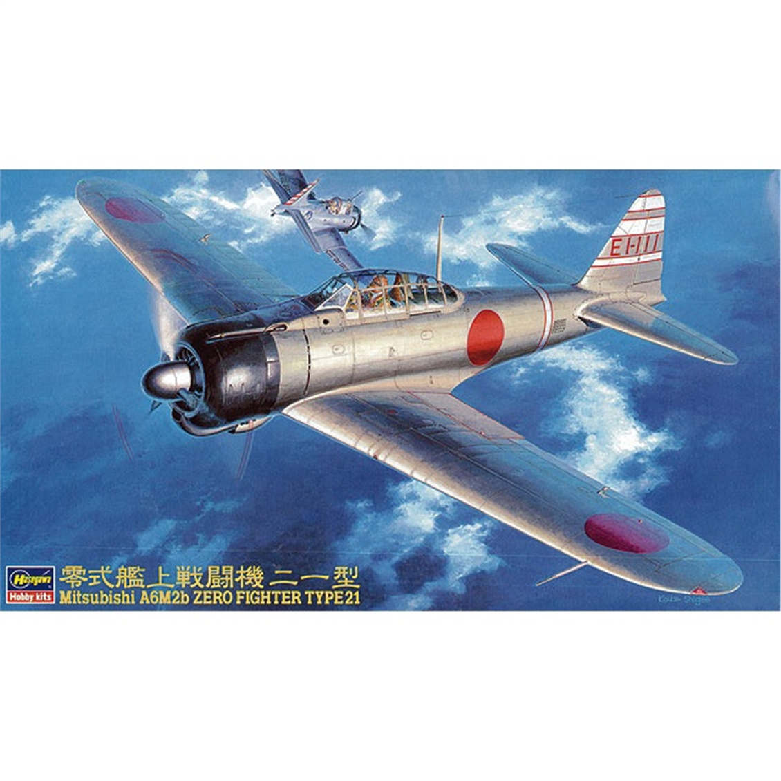 Hasegawa JT43 09143 1/48 Ölçek, Mitsubishi A6M2b Zero Fighter Type21 Savaş Uçağı, Plastik Model Kiti