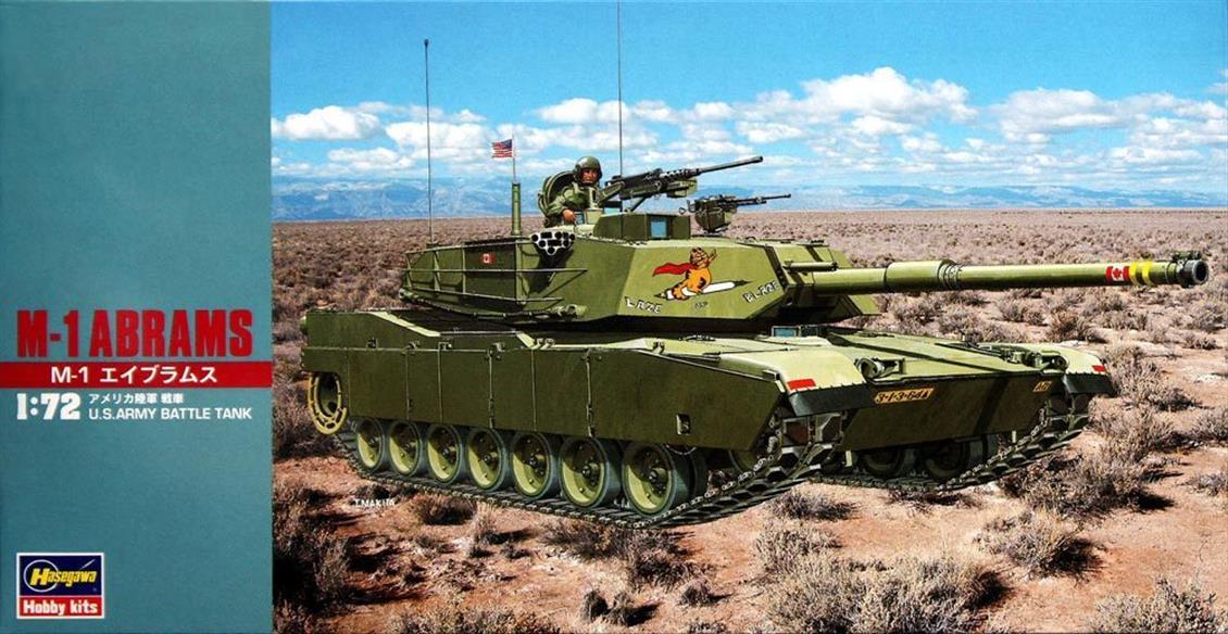 Hasegawa MT33 31133 1/72 M-1 Abrams Tank Demonte Plastik Maketi