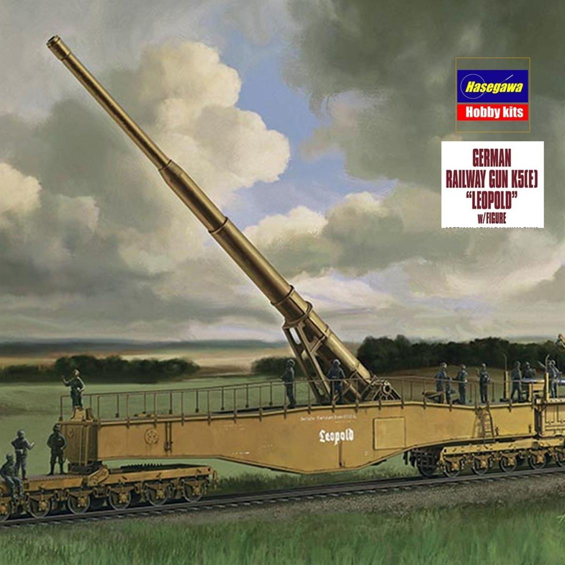 Hasegawa MT58 31258 1/72 Alman K5(E) Leopold Demiryolu Topu Demonte Plastik Maketi