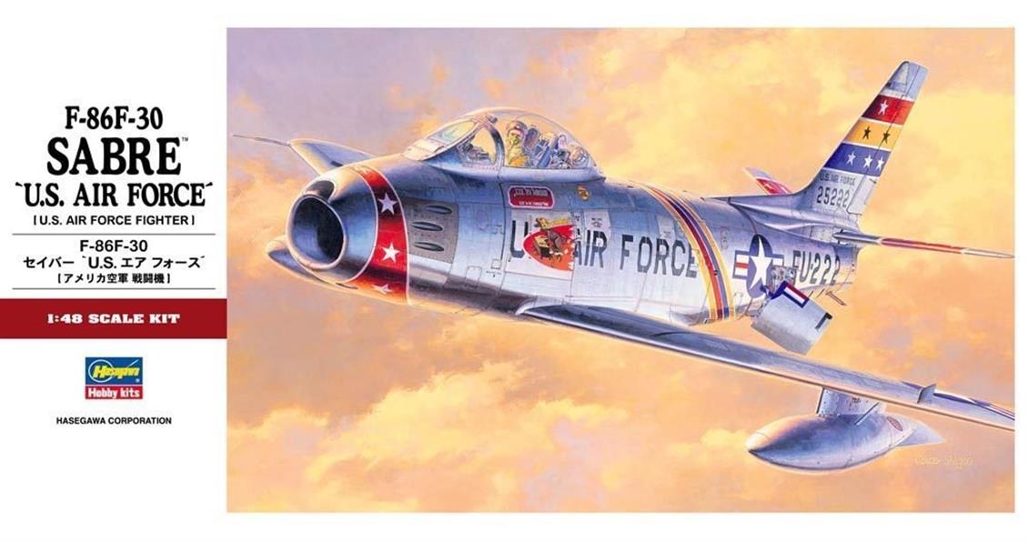 Hasegawa PT13 07213 1/48 F-86F-30 Sabre U.S. Air Force Savaş Uçağı Demonte Plastik Maketi