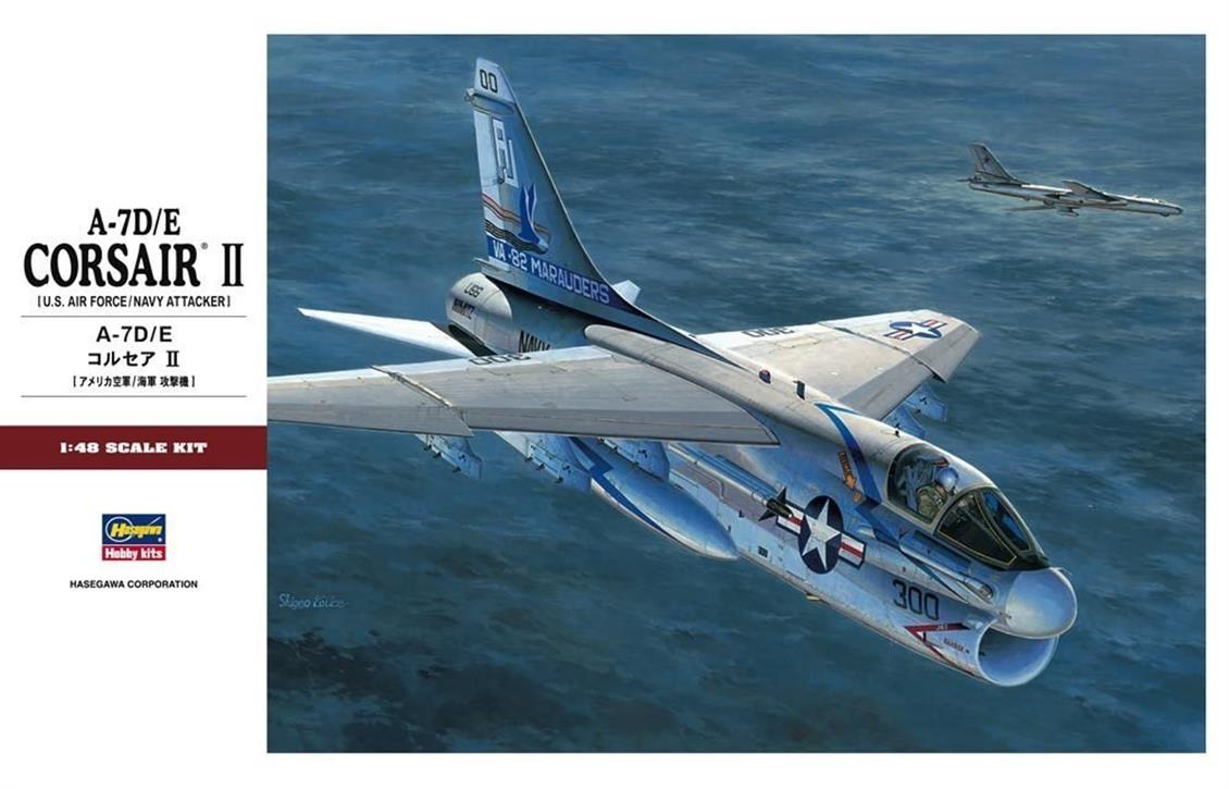 Hasegawa PT47 07247 1/48 A-7D/E Corsair II Savaş Uçağı Demonte Plastik Maketi