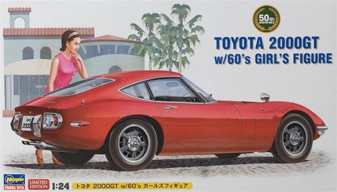 Hasegawa SP366 52166 1/24 Toyota 2000GT, Manken Figürlü Otomobil Demonte Plastik Maketi