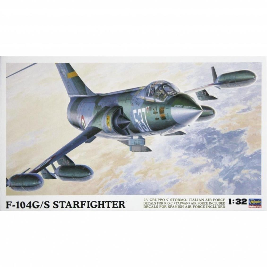 Hasegawa ST11 08061 1/32 F-104G/S (World Starfıghter) Savaş Uçağı Demonte Plastik Maketi