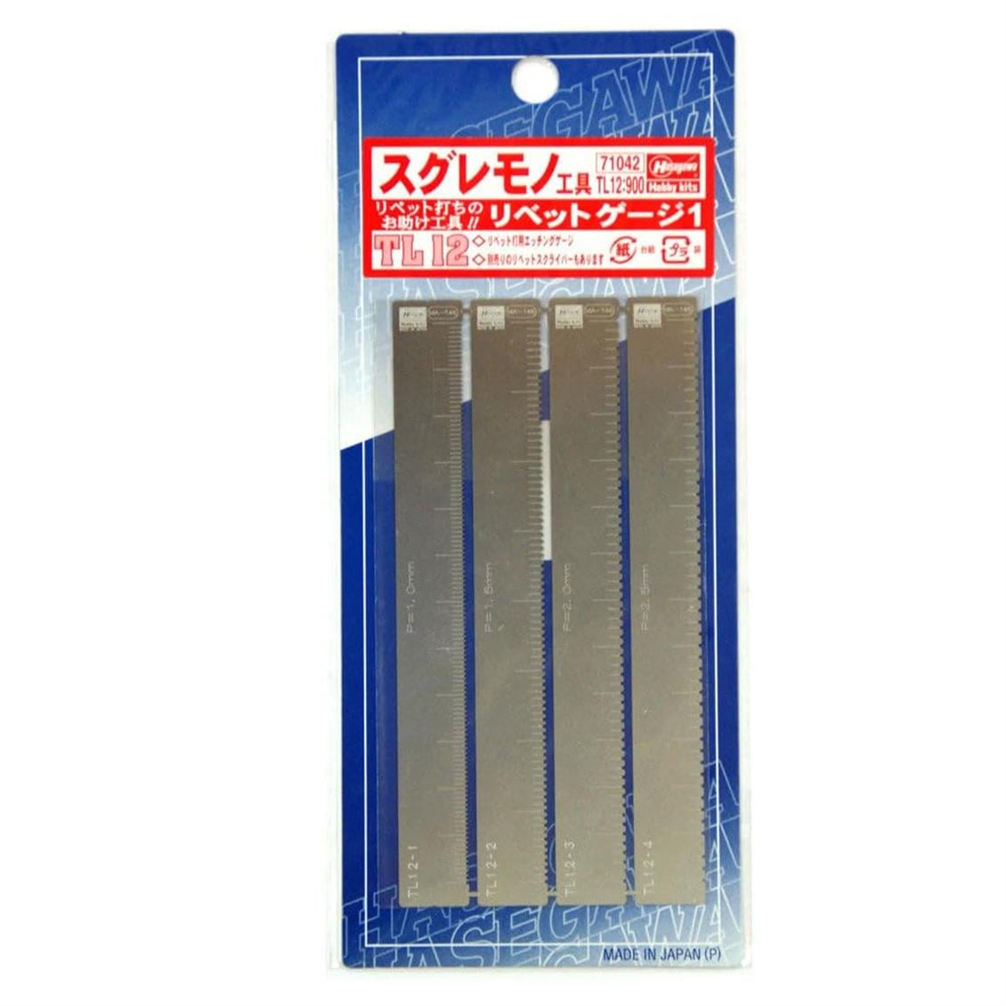 Hasegawa TL12 71042 Perçin Şablonu - Düz Hatlar İçin