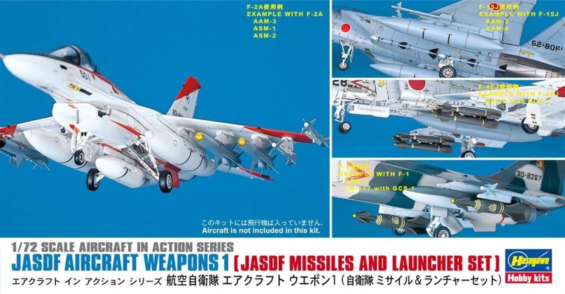 Hasegawa X72-10 35010 1/72 JASDF Savaş Uçağı Silahları-I Demonte Plastik Maket Seti