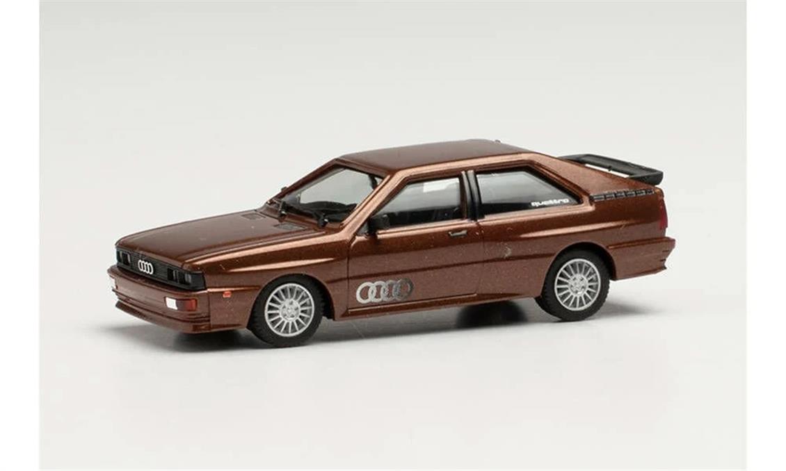Herpa 033336-005 1/87 Ölçek Audi Quattro, Metalik Gümüş, Sergilemeye Hazır Model Araç