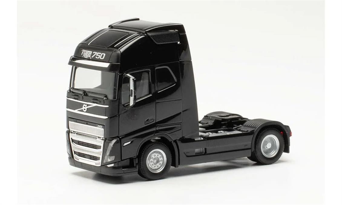 Herpa 313353-002 1/87 Ölçek Volvo FH 16 GI XL2020 Çekici, Siyah, Sergilemeye Hazır Model Araç