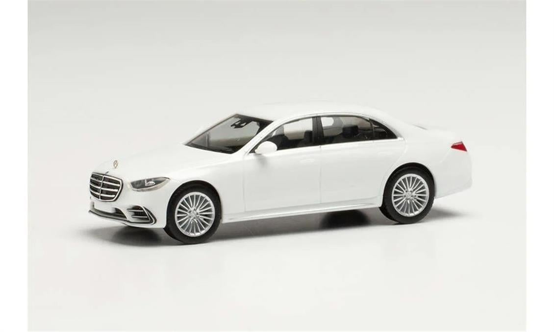 Herpa 420907-002 1/87 Ölçek Mercedes Benz S-Klasse, Beyaz, Sergilemeye Hazır Model Araç