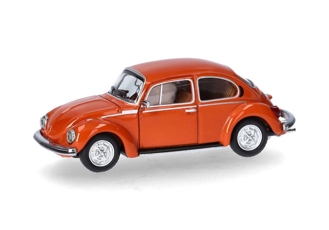 Herpa 421096-002 1/87 Ölçek, 87 VW Böcek, Parlak Turuncu, Sergilemeye Hazır Model Araç