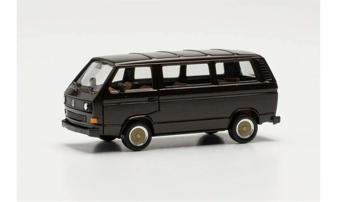 Herpa 430876-002 1/87 Ölçek VW T3 Minibüs, Bronz Metalik, Sergilemeye Hazır Model Araç