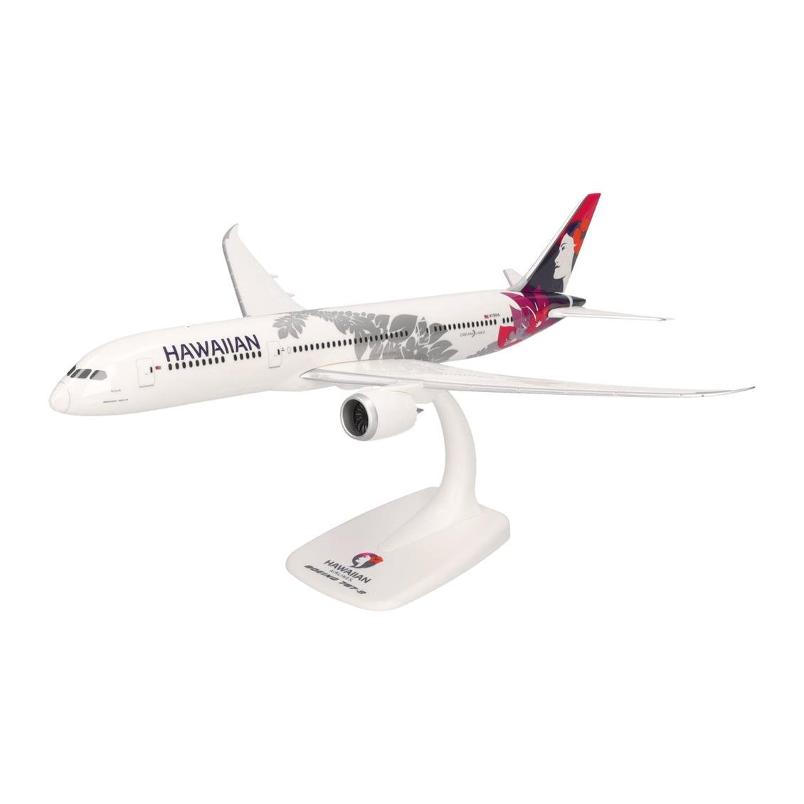 Herpa 614405 1/200 Ölçek, Hawaiian Havayolları Boeing 787-9 Dreamliner (Kapuahi) N781HA, Snapfit, Plastik, Standlı, Sergilemeye