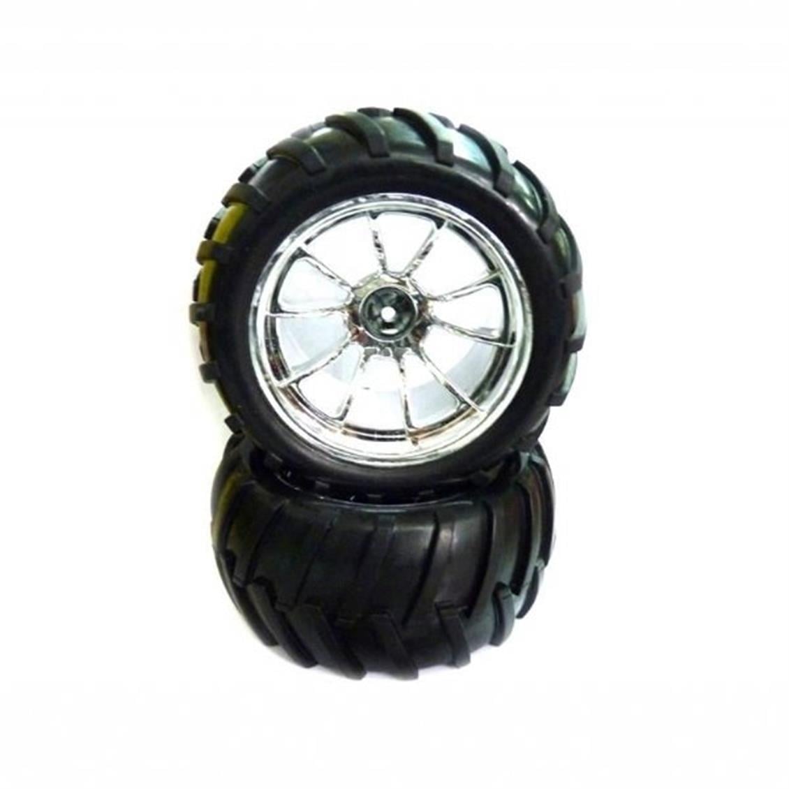 Himoto 08010V 1/10 offroad jant ve lastik 2 adet