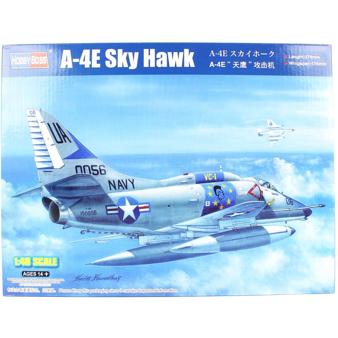 HobbyBoss 81764 1/48 Ölçek A-4E Sky Hawk, Savaş Uçağı Plastik Model Kiti