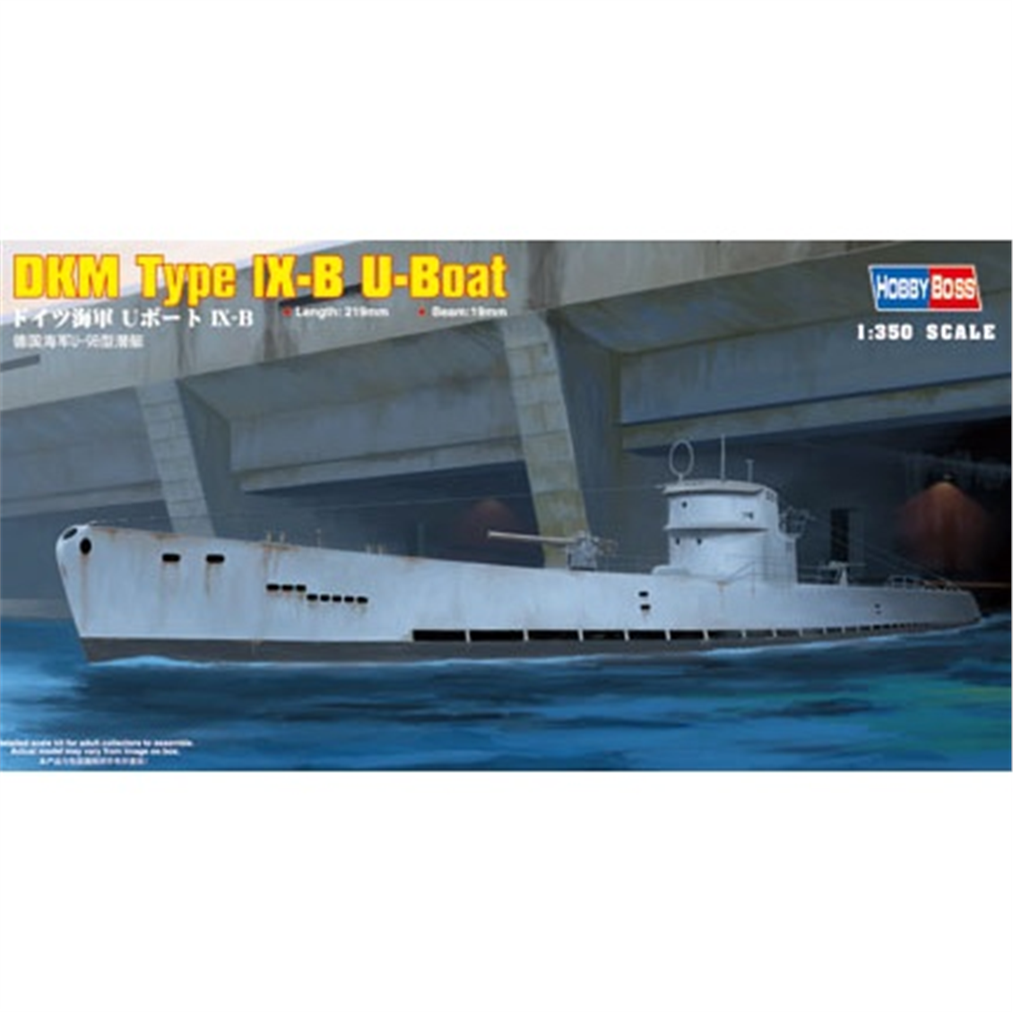 Hobbyboss 83507 1/350 Ölçek, DKM Type lX-B U-Boat Denizaltı, Plastik Model Kiti
