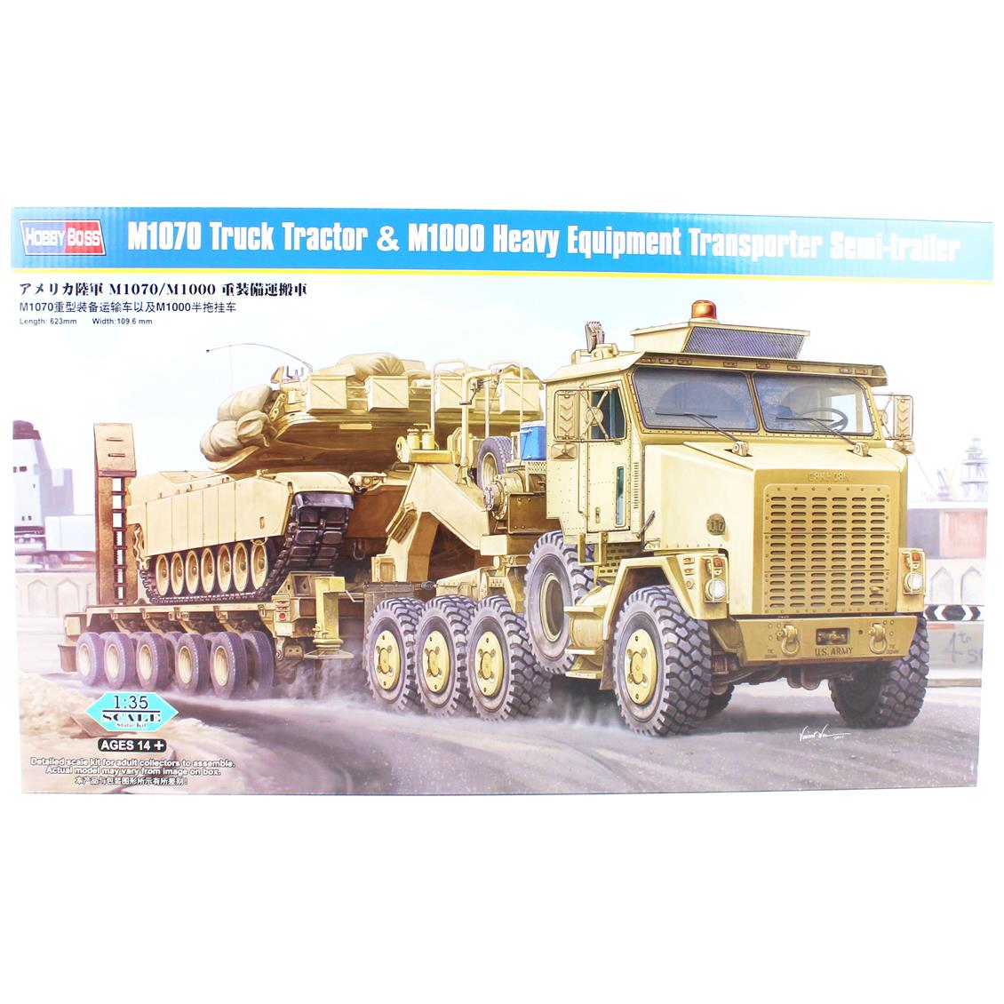 HobbyBoss 85502 1/35 Ölçek M1070/M1000 HETS Tank Taşıyıcı Plastik Model Kiti