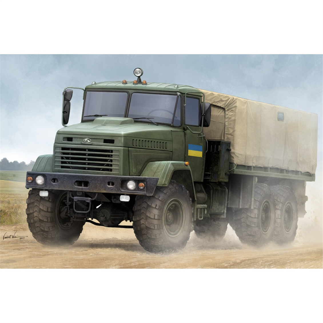 HobbyBoss 85512 1/35 Ölçek, Ukrayna KrAZ-6322 Askeri Kamyon, Plastik Model Kiti