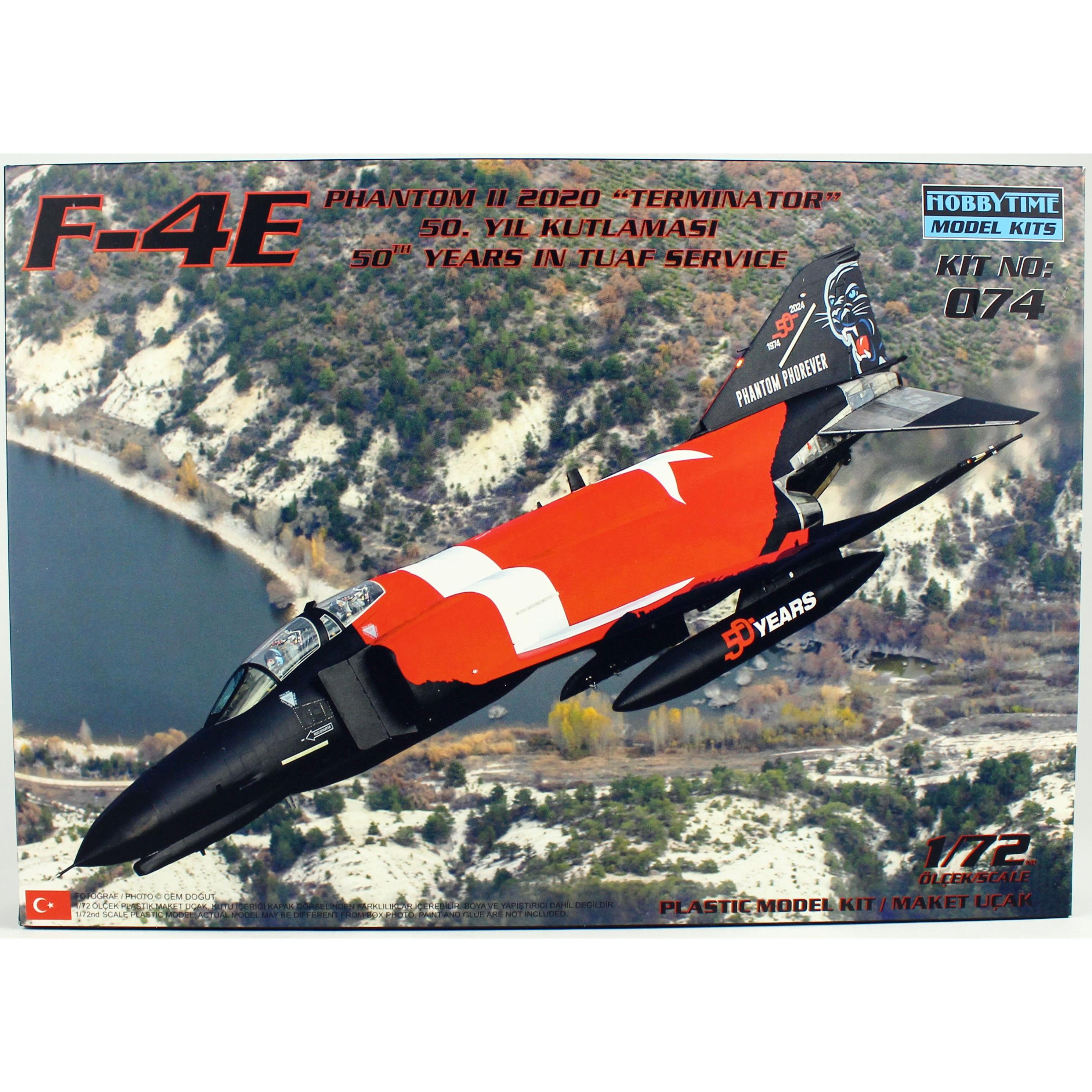 Hobbytime 074 1/72 Ölçek, F-4E Phantom II, Terminatör, 50.Yıl Kutlaması, Plastik Model Kiti