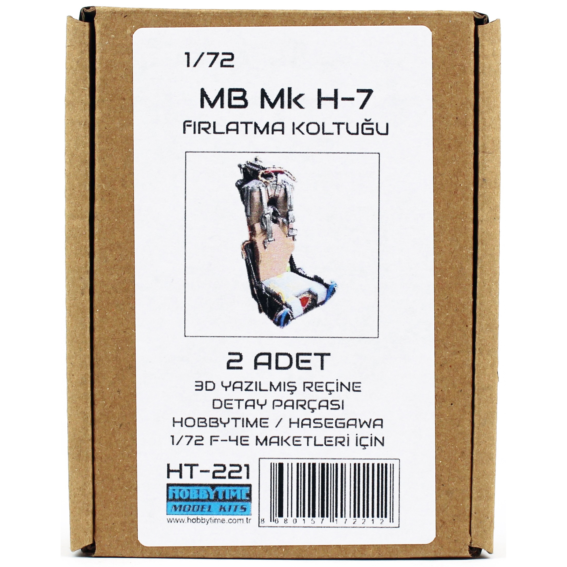 Hobbytime 221 1/72 Ölçek, MB Mk. H-7 Fırlatma Koltuğu, 2 Adet, 3D Yazılmış Reçine