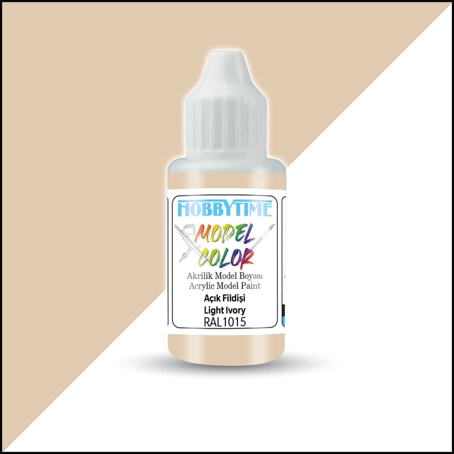 Hobbytime 353 18 ml. RAL1015 Açık Fildişi (Light İvory), Akrilik Model Boyası