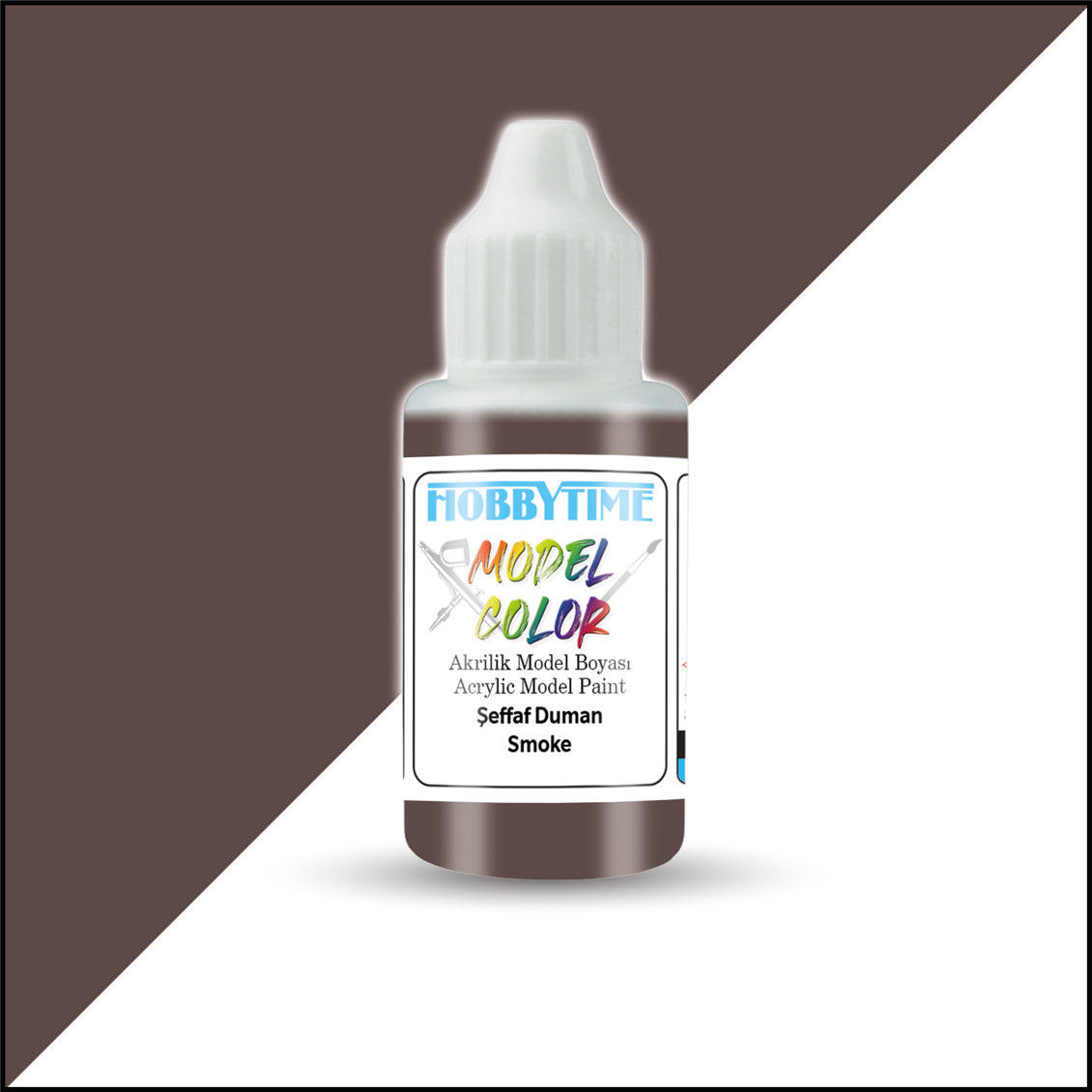 Hobbytime 488 18 ml. Şeffaf Duman (Smoke), Akrilik Model Boyası