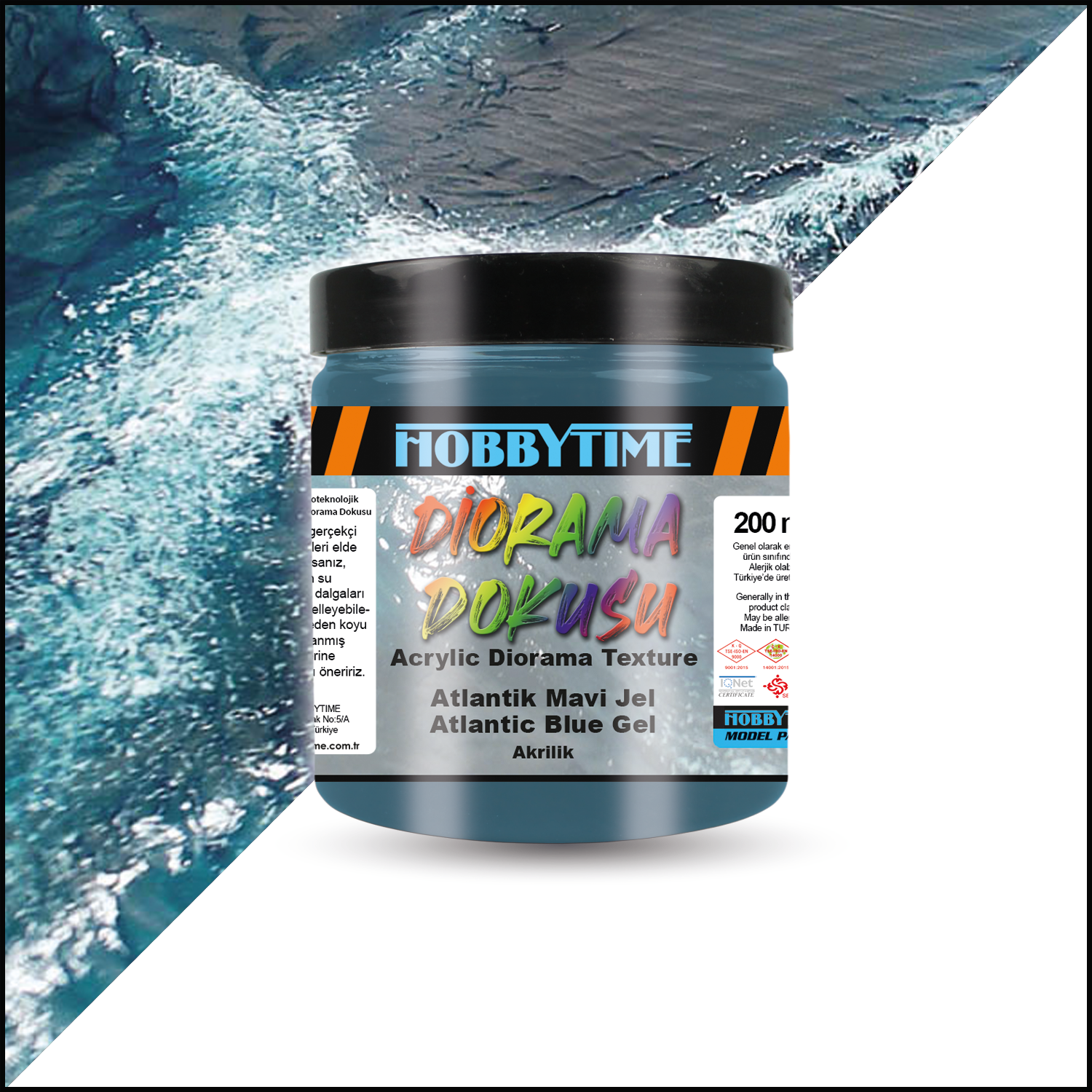 Hobbytime 585 200 ml. Diorama Dokusu, Atlantik Mavi Jel (Atlantic Blue Gel)