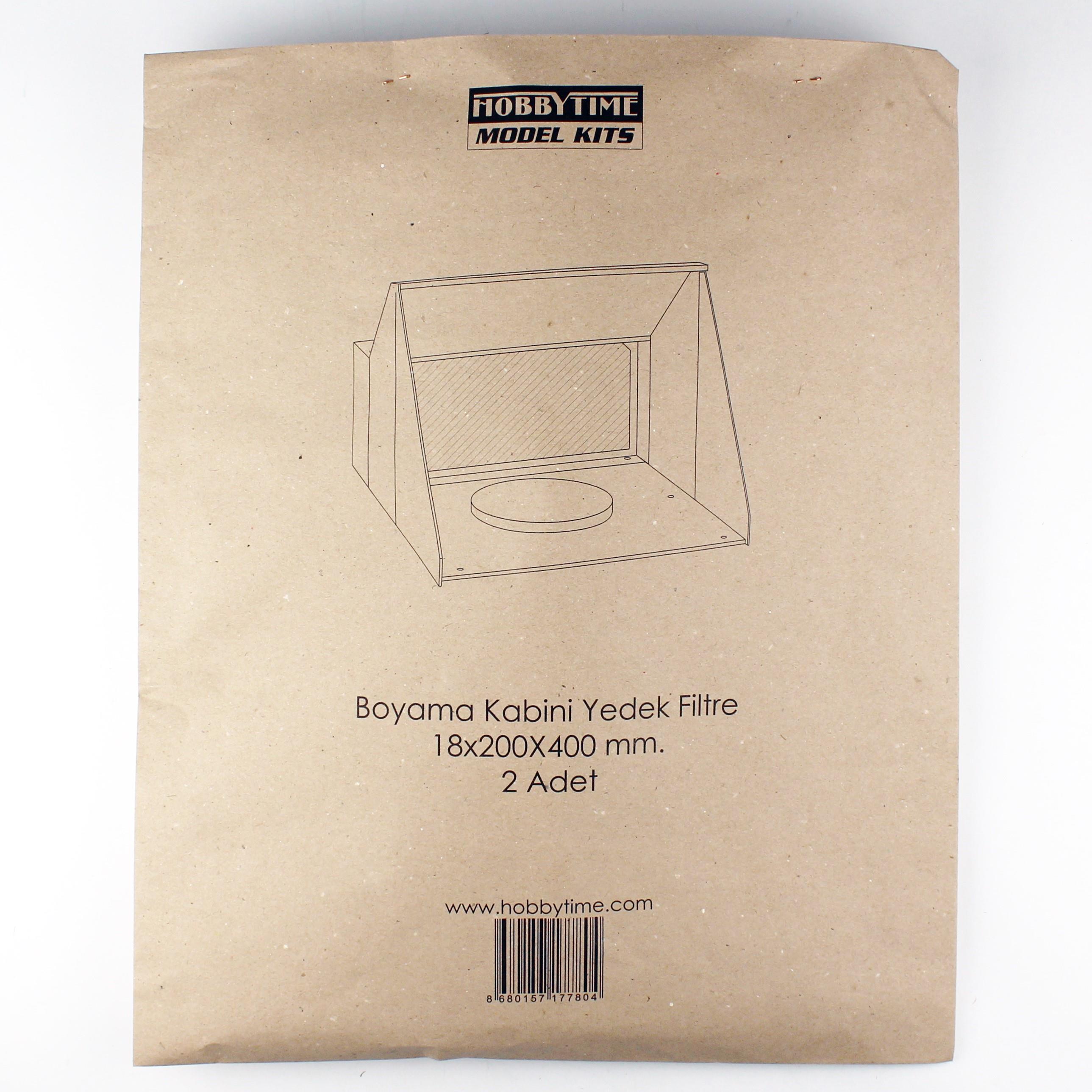 Hobbytime 780 Boyama Kabini Yedek Filtre,  18x200X400 mm., 2 Adet