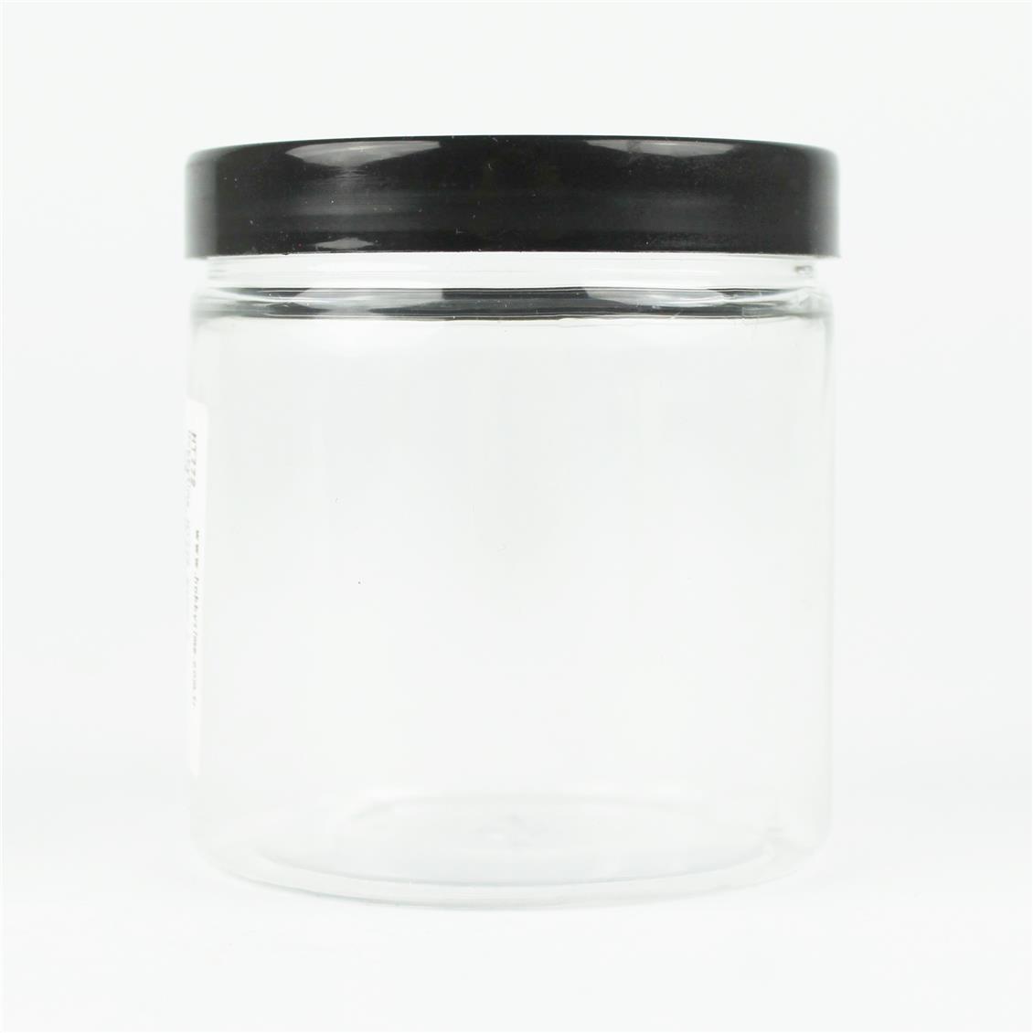 Hobbytime HT772 Şeffaf Pet Kavanoz, 250 ml. Contalı Kapaklı
