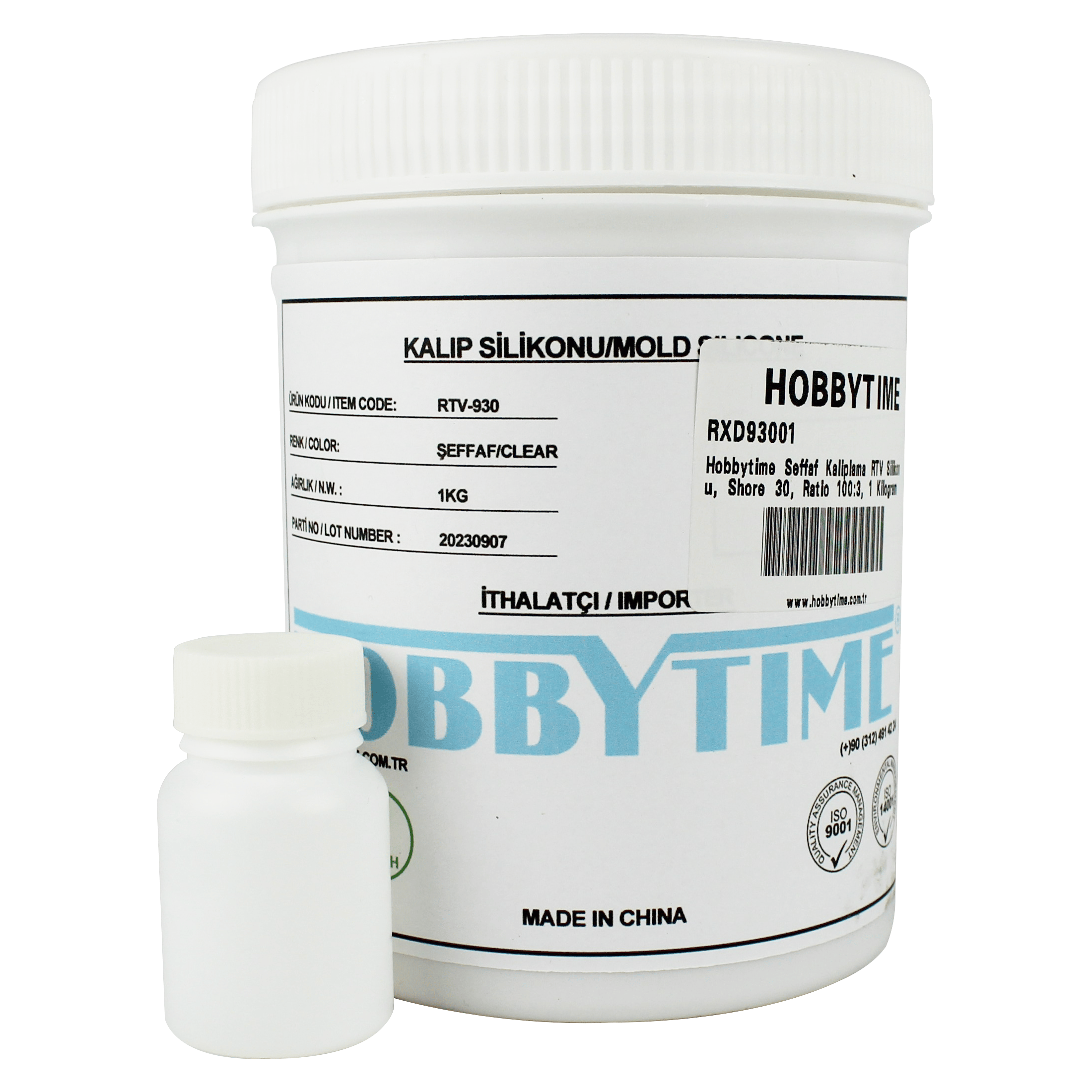 Hobbytime RTV2 Yarı Şeffaf Kalıplama Silikonu, Sertlik Değeri 30 Shore, Karışım Oranı 100:3, 1 Kilogram