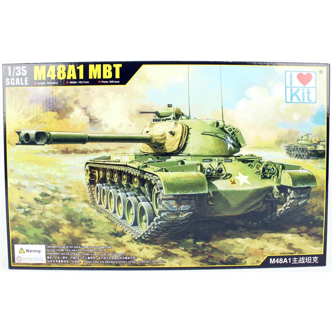 I Love Kit 63531 1/35 Ölçek M48A1 MBT Tankı Plastik Model Kiti