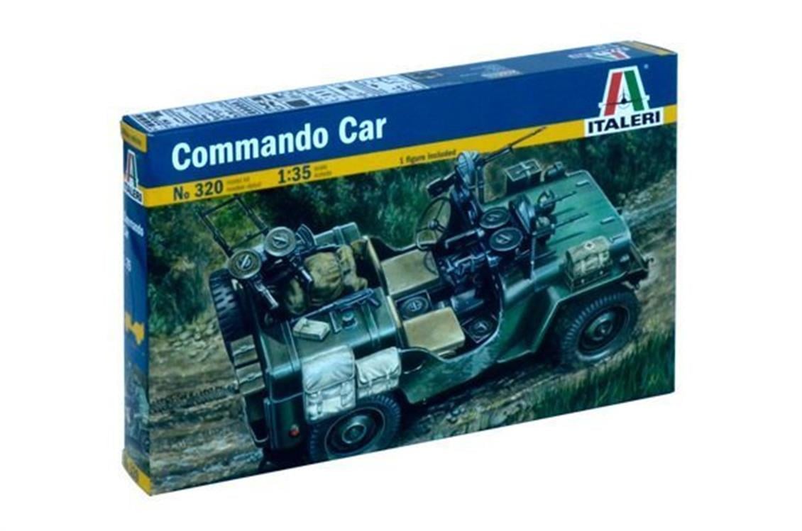 Italeri 0320S 1/35 Komando Teçhizatlı Jeep Demonte Plastik Maketi