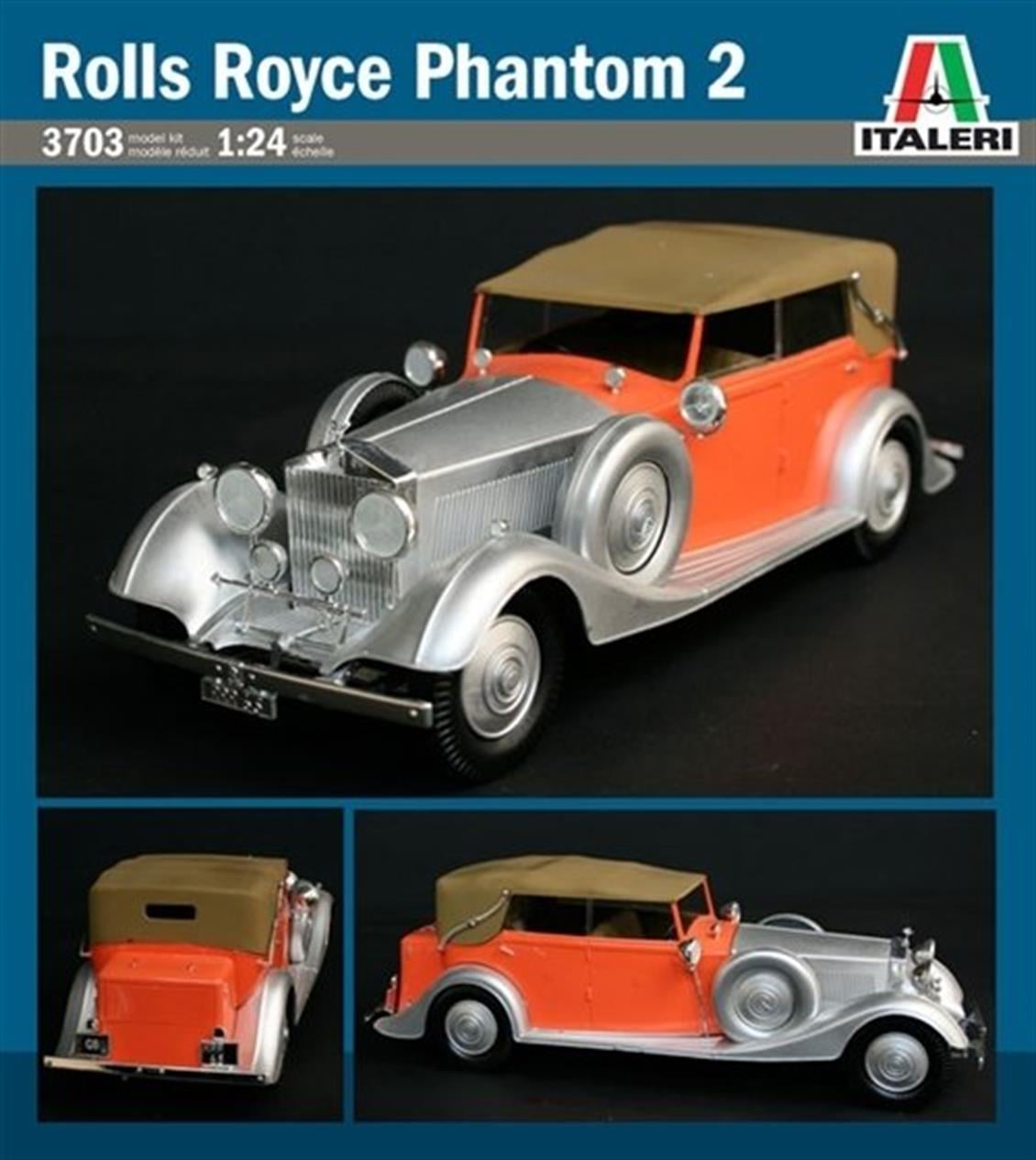 Italeri 3703S 1/24 Rolls Royce Phantom II Klasik Araba Demonte Plastik maketi