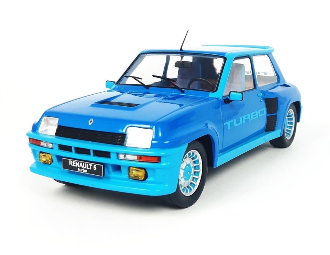 Ixo Models 005 1/18 1981 Renault 5 Turbo 1, Mavi, Sergilemeye Hazır Metal Araba Modeli