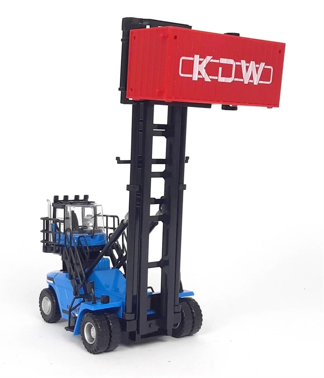 KAIDIWEI 625049 1/50 EMPTY CONTAINER-MAVİ ARAÇ/KIRMIZI KONTEYNER