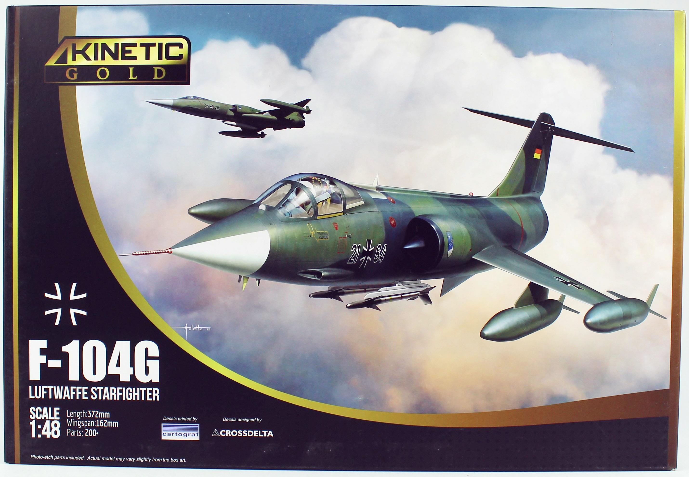 Kinetic K48083 1/48 F-104G (Luftwaffe Starfighter) Savaş Uçağı, Plastik Model Kiti