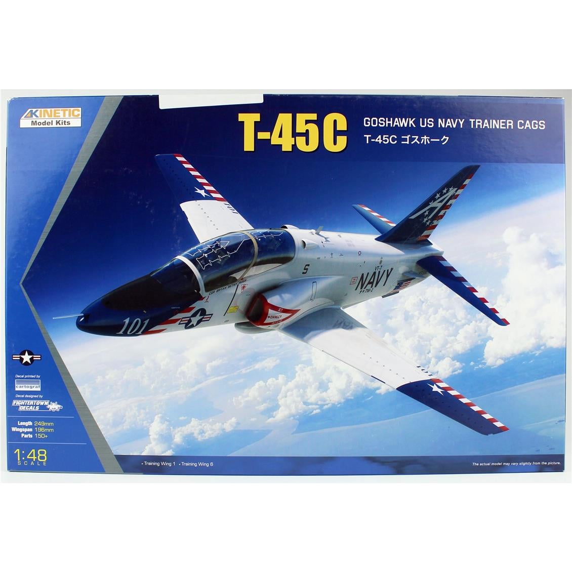 Kinetic K48094 1/48 T-45C (Goshawk US Navy Trainer CAGs TW-1 / TW-6) Savaş Uçağı, Plastik Model Kiti