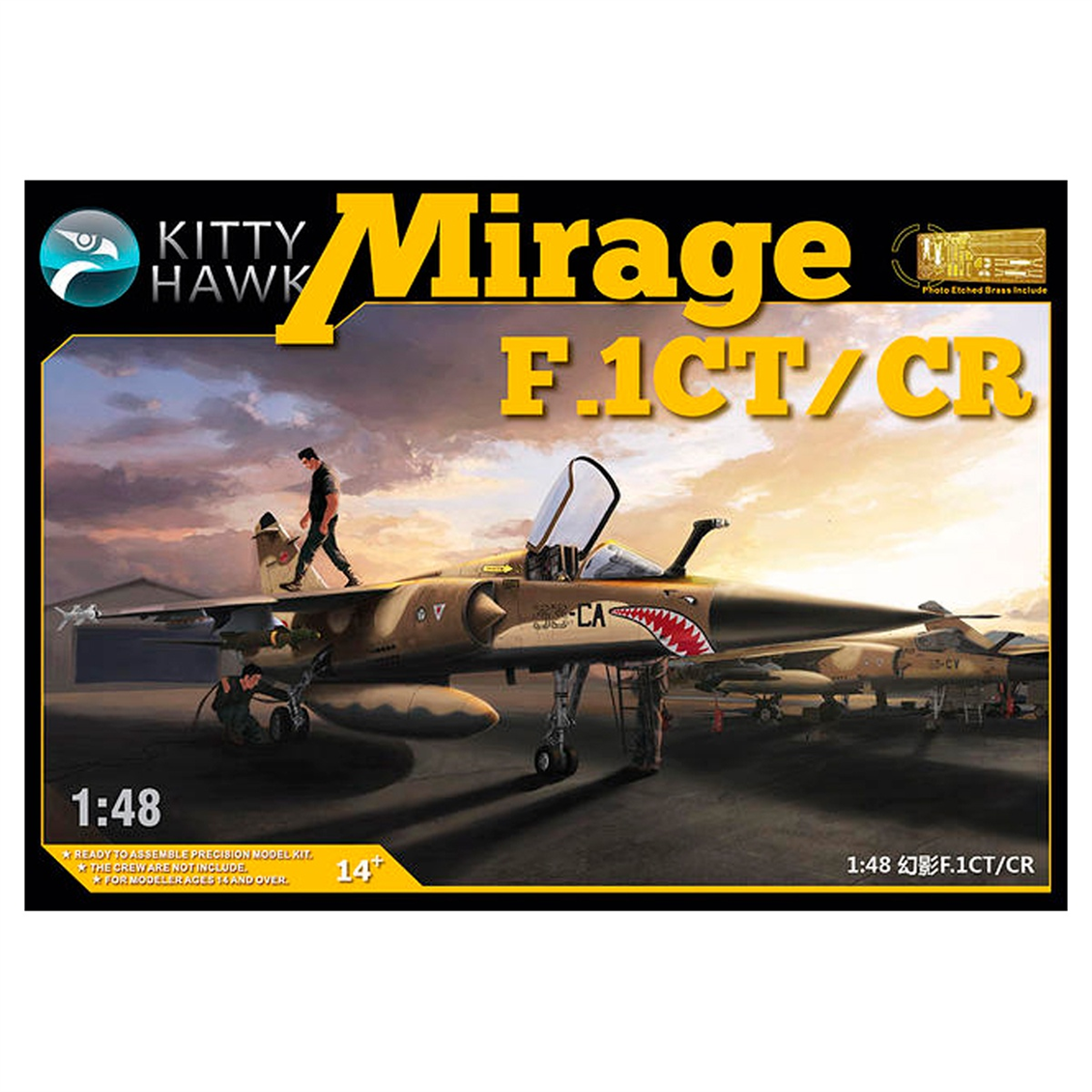 Kitty Hawk 80111 1/48 Ölçek, Mirage F.1CT/CR, Savaş Uçağı  Plastik Model kiti