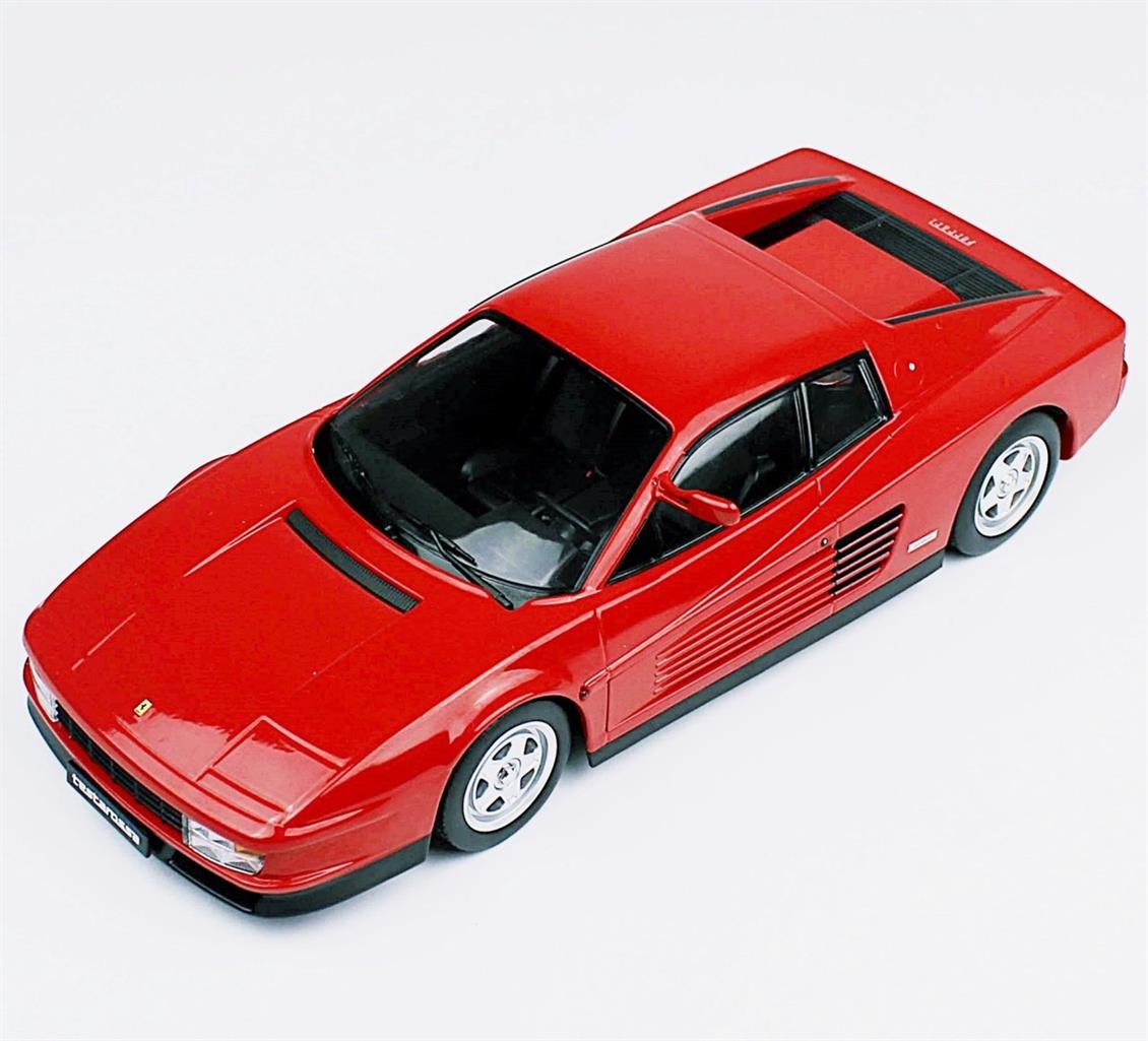 KKscale 180501 1/18 1984 Ferrari Testarossa Monospeccio, Kırmızı, Sergilemeye Hazır Metal Araba Modeli