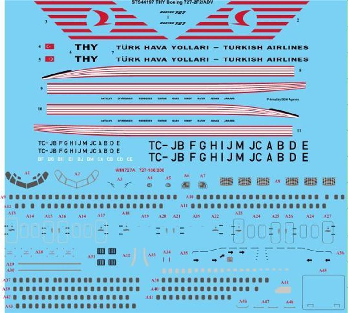 Masp Decal 1/144 Ölçek, Thy Boeıng 737-800 Decal