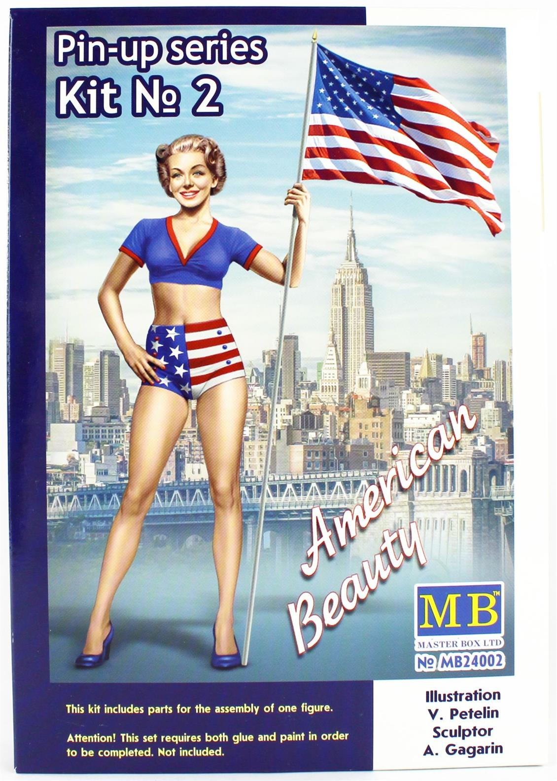 MasterBox 24002 1/24 Pin-Up Serisi 2, Betty, Demonte Plastik Figür