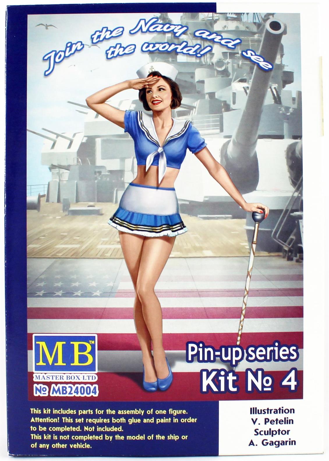 MasterBox 24004 1/24 Pin-Up Serisi 4, Suzie, Demonte Plastik Figür