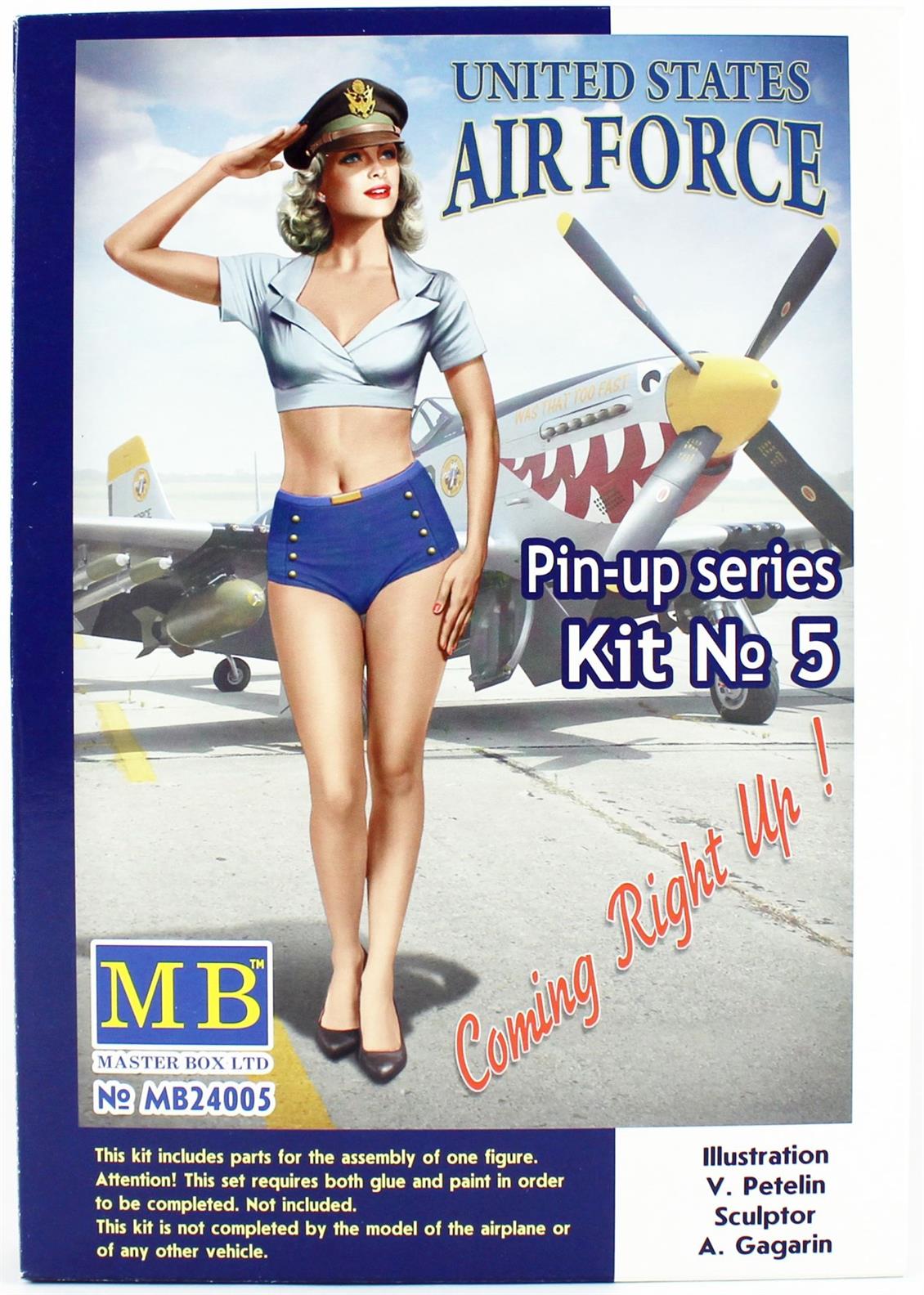 MasterBox 24005 1/24 Pin-Up Serisi 5, Patty, Demonte Plastik Figür