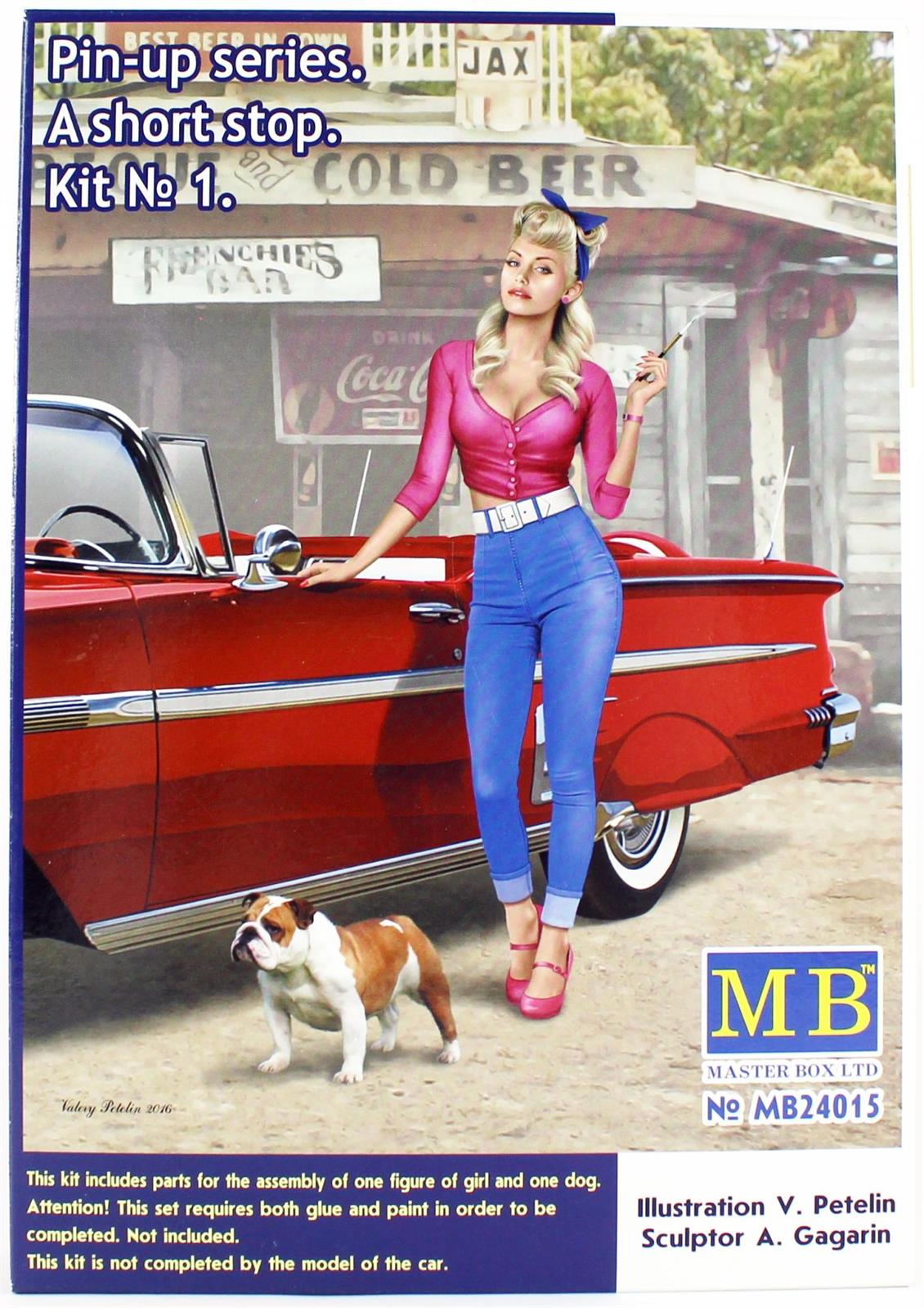 MasterBox 24015 1/24 Pin-Up A-Short Serisi 1, Demonte Plastik Figür