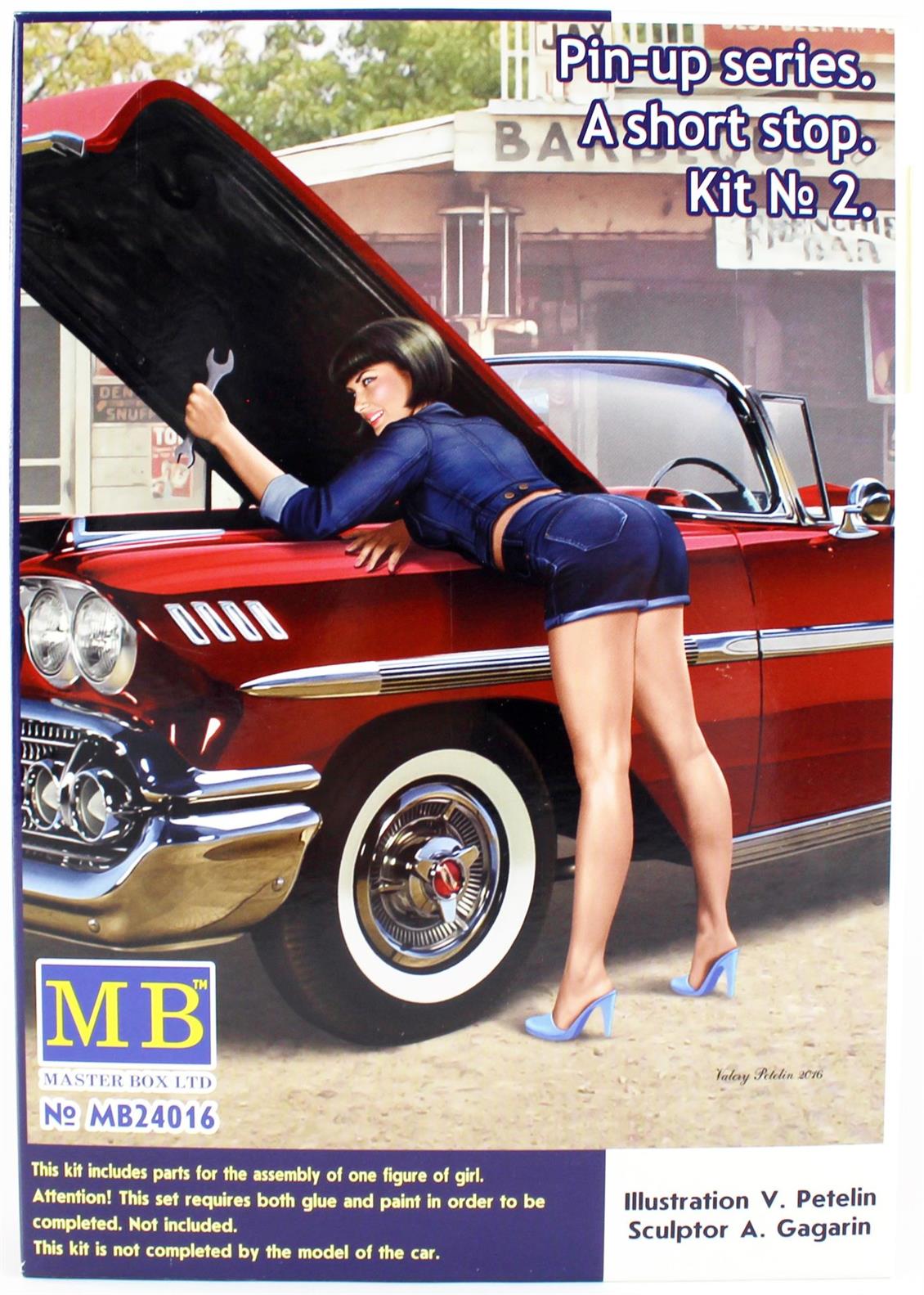 MasterBox 24016 1/24 Pin-Up A-Short Serisi 2, Demonte Plastik Figür