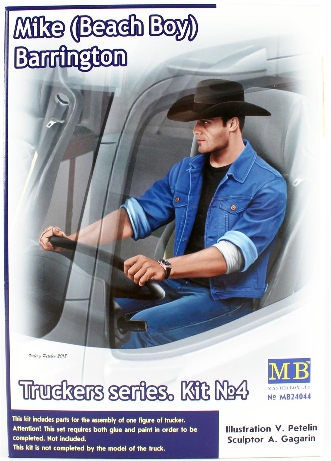 MasterBox 24044 1/24 Kamyon Sürücüsü Serisi, Mike, Demonte Plastik Figür